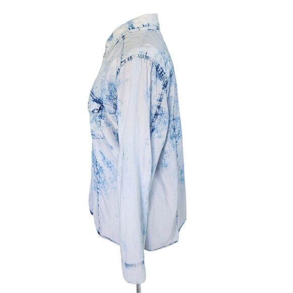 Ali & Kris Light Stone Wash Long Sleeve Shirt (Size 3X) - Picture 3 of 6